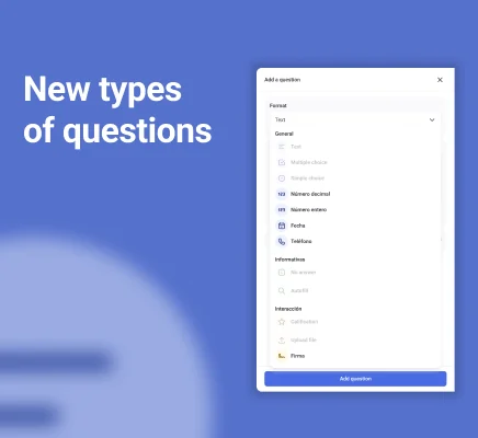 Nuevos tipos de pregunta